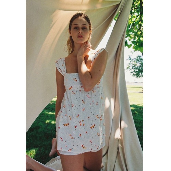 Urban Outfitters Pants - UO Tiana Eyelet Babydoll Romper